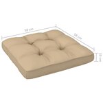 Vidaxl pouf palette de jardin bois de pin imprégné de marron miel