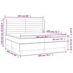 vidaXL Sommier à lattes de lit et matelas Gris clair 200x200cm Velours