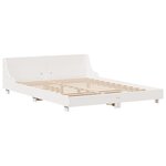 vidaXL Cadre de lit sans matelas blanc 140x190 cm bois de pin massif