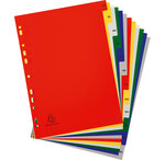 Jeu d'intercalaires mensuel polypro 12 touches multicolores Format A4+ EXACOMPTA