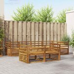 vidaXL Ensemble de canapés d'extérieur 7 Pièces Naturel