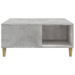 vidaXL Table basse gris béton 80x80x36 5 cm bois d'ingénierie