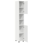 vidaXL Cabinet de salle de bain Blanc brillant 30 x 35 x 192 cm