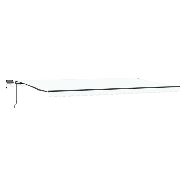 vidaXL Auvent Rétractable Blanc 600 ×350 cm tissu
