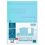 Paquet De 25 Chemises 2 Rabats Super 210 Contact - 24x32cm - Bleu Clair - X 5 - Exacompta