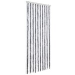 vidaXL Moustiquaire Gris et blanc 90x220 cm Chenille