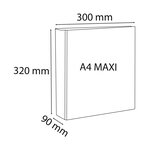 Classeur PP personnalisable Kreacover - 4 anneaux en D 60mm - A4 maxi, blanc EXACOMPTA