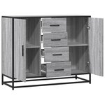 vidaXL Buffet sonoma gris 92x35x76 cm bois d'ingénierie