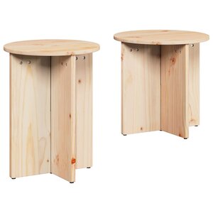 vidaXL Table basse 2 Pièces Naturel
