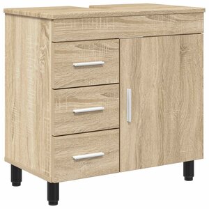 vidaXL Unité de vanité de salle de bain Chêne Sonoma 60 x 35 x 60 cm