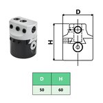 vidaXL Tête d'alésage 50 mm et tige de perçage MT3 de fraisage à tour