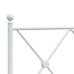 vidaXL Cadre de lit métal avec tête de lit/pied de lit blanc 140x190cm