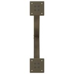 vidaXL Pieds de table basse en forme de X  2 pièces  acier naturel  50 x (30-31) cm