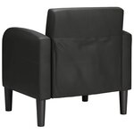 vidaXL Chaise de canapé avec accoudoirs noir 54 cm similicuir