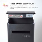 Boîte à colis Extra-Large Noir 1 porte Couvercle incliné Acier galvanisé SMART PARCEL BOX™