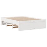 vidaXL Lit bibliothèque sans matelas blanc 140x190 cm bois pin massif