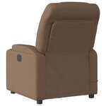 vidaXL Fauteuil inclinable de massage électrique marron tissu