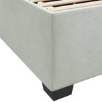 vidaXL Cadre de lit avec matelas Gris clair 200 x 200 cm Velours