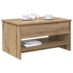 vidaXL Table basse Chêne artisanal 80 x 50 5 x 41 5 cm