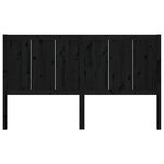vidaXL Tête de lit Noir 125 5x4x100 cm Bois massif de pin