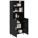 vidaXL Haut Armoire Chêne noir 69 5 x 34 x 180 cm Bois d'ingénierie