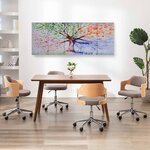 Vidaxl ensemble de tableau sur toile arbre multicolore 200x80 cm