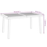 vidaXL Table de jardin 150x90x75 cm Bois d'acacia solide