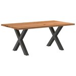 vidaXL Table à manger marron clair bois de chêne massif rectangulaire