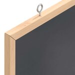 vidaXL Tableau noir avec cadre bois de pin massif noir 60x30 cm