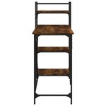 vidaXL Bureau d'ordinateur avec étagères chêne fumé 120x47x109 cm