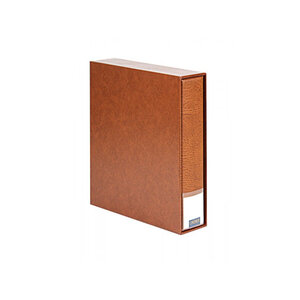 Reliure Publica M Lindner avec boitier de protection. Couleur - Brun clair