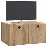vidaXL Meuble TV mural 59 5 x 41 x 30 cm Chêne artisanal