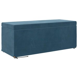 vidaXL Tabouret Bleu 101 x 41 x 40 cm Velours et Bois Composite