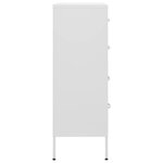 vidaXL Commode Blanc 80x35x101 5 cm Acier