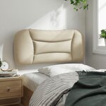 vidaXL Coussin de tête de lit Hvar crème 80 cm tissu