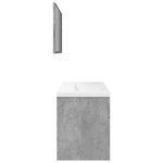 vidaXL Ensemble de meubles de salle de bain 3 Pièces gris béton