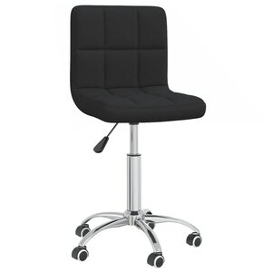 vidaXL Chaise pivotante de bureau Noir Tissu