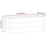 vidaXL Lit surélevé de jardin WPC 150x50x54 cm Gris