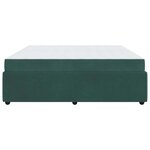 vidaXL Cadre de lit avec matelas Vert foncé 200 x 200 cm tissu