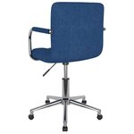 vidaXL Chaise pivotante de salle à manger Bleu Tissu