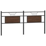 vidaXL Tête de lit chêne marron 160 cm bois d'ingénierie et acier