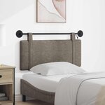 vidaXL Tête de lit suspendue Avec lumière LED Gris PU antique
