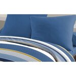Parure de couette microfibre - 1 housse de couette 220 x 240 cm + 2 taies d'oreiller 63 x 63 cm - Bleu