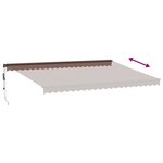 vidaXL Auvent rétractable automatique marron 500x300 cm