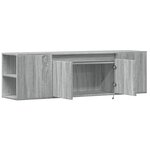 vidaXL Meuble TV mural avec lumières LED sonoma gris 135x31x39 5 cm