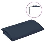 vidaXL Tissu de remplacement pour parasol déporté bleu 300 cm