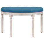 vidaXL Banc Bleu 81 5x41x49 cm Velours