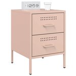vidaXL Table de chevet rose 36x39x50 5 cm acier