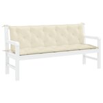 vidaXL Coussin de banc de jardin blanc crème tissu oxford