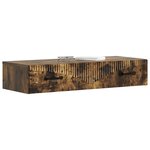 vidaXL Table d'appoint murale 87 5 x 34 5 x 17 cm Bois d'ingénierie